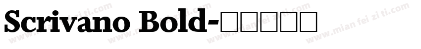 Scrivano Bold字体转换